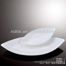 special leaf shaped porcelain oval plate